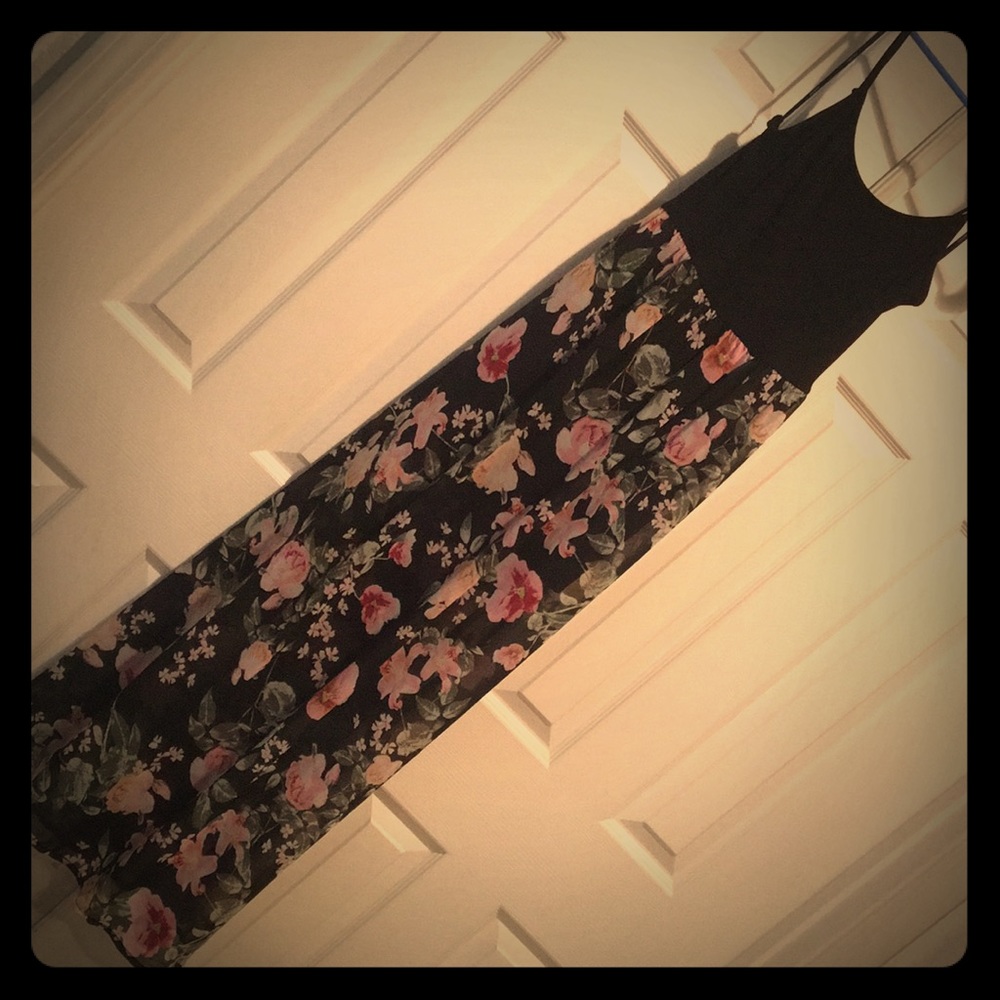 Black floral sundress